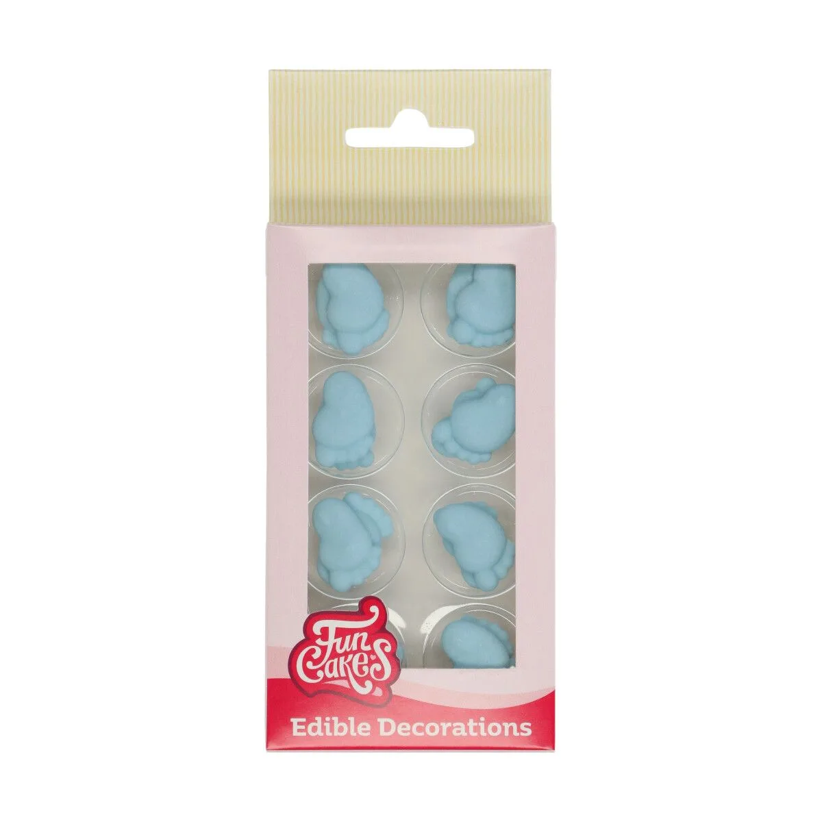 FunCakes Sukkerpynt Babyfødder Lyseblå, 16 stk.