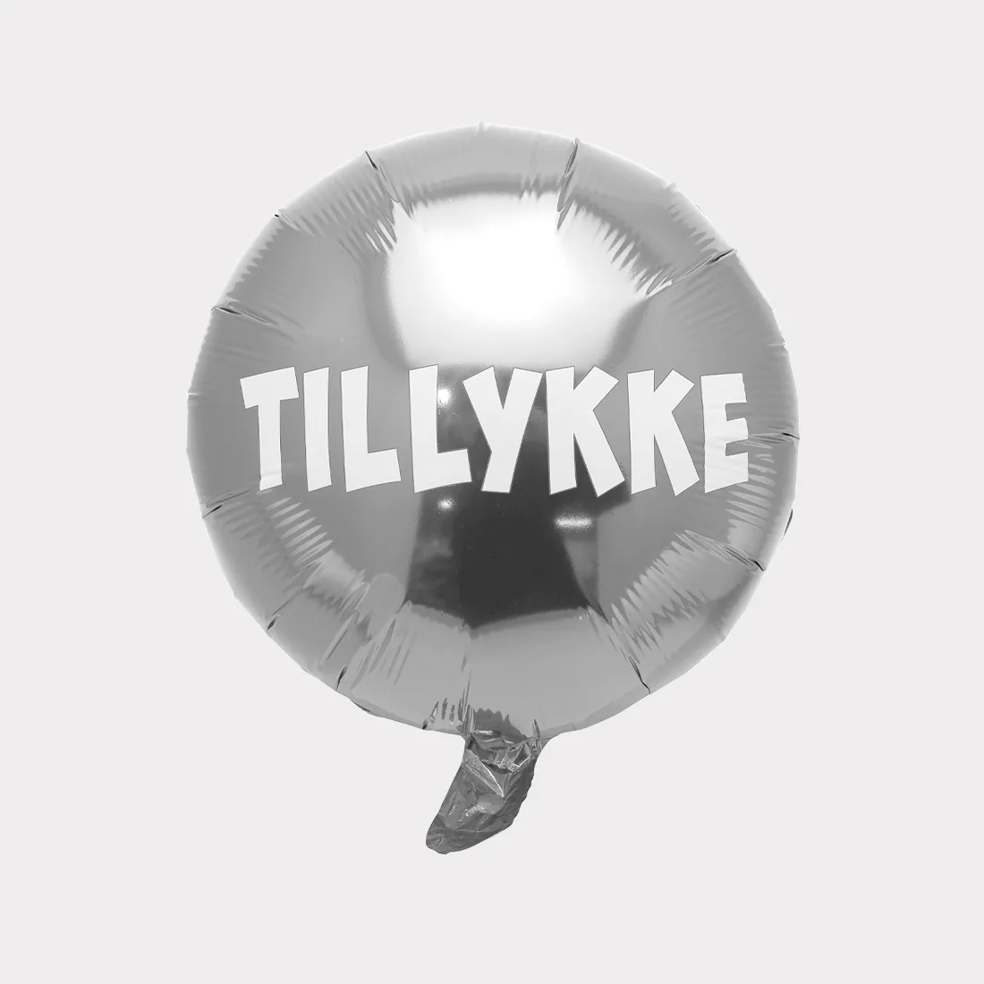 Folieballon Tillykke, sølv