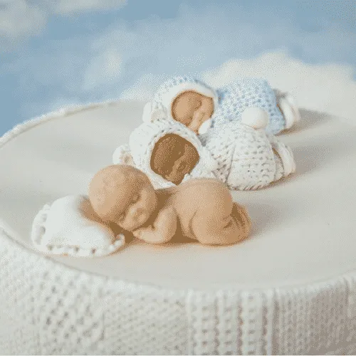 Karen Davies Fondantform til sovende baby og pude / Sleeping Baby & Pillow