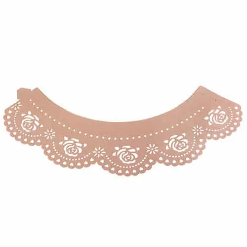 PME Lyserøde cupcake wraps med roser, 12 stk