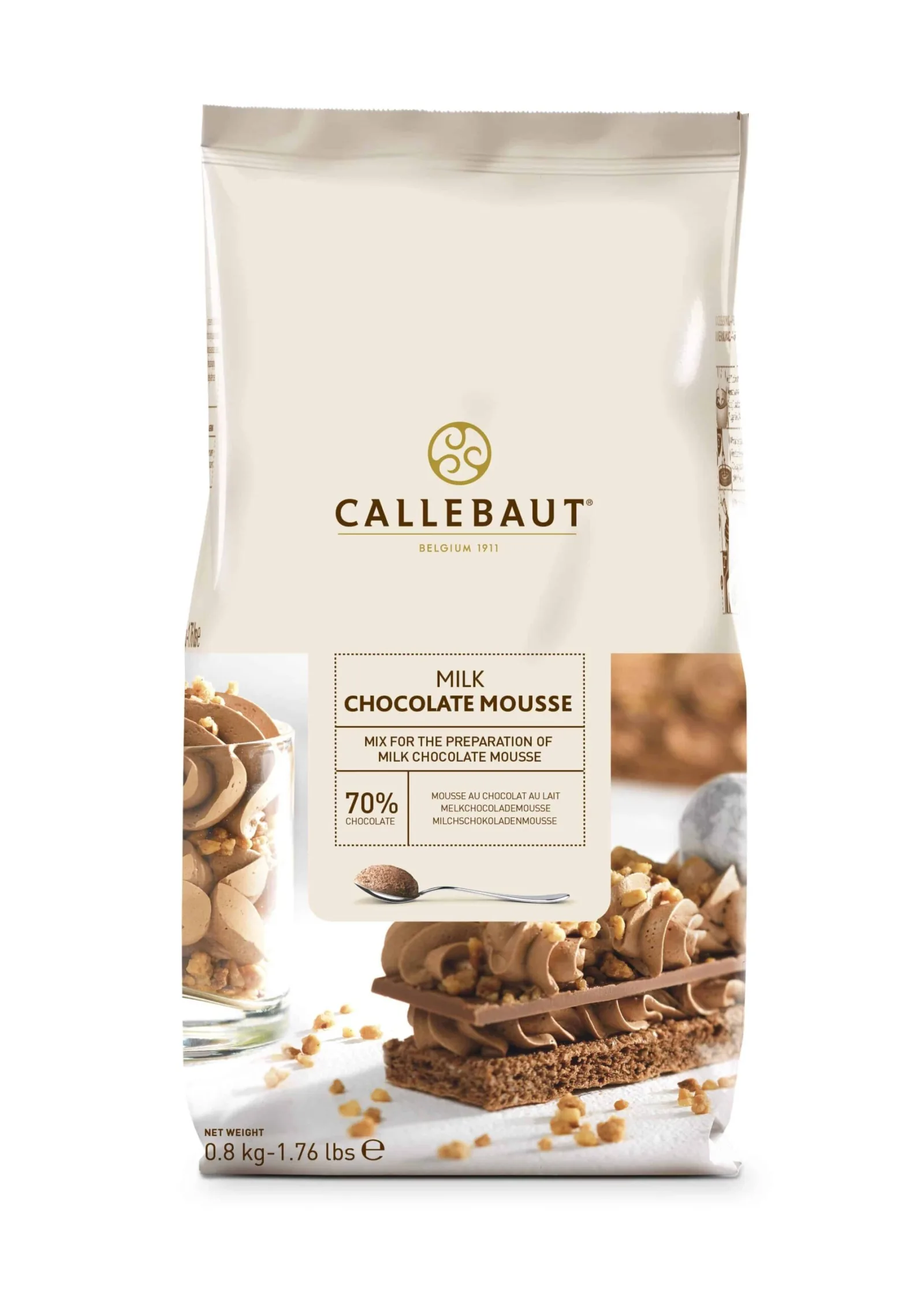 Callebaut lys chokolademousse - Tilsæt kun mælk