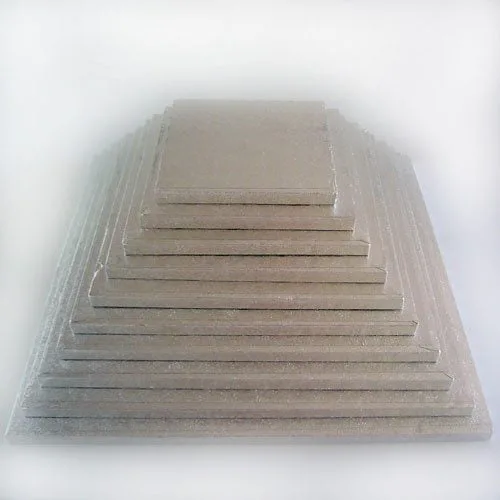 FunCakes Kageplade, sølv, 17,5 x 17,5 cm, 10 mm tyk,