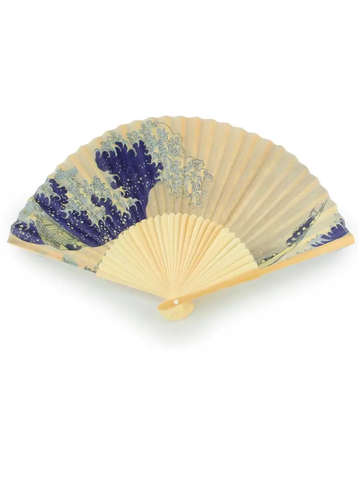 Vifte i bambus – Hokusai "The Great Wave"