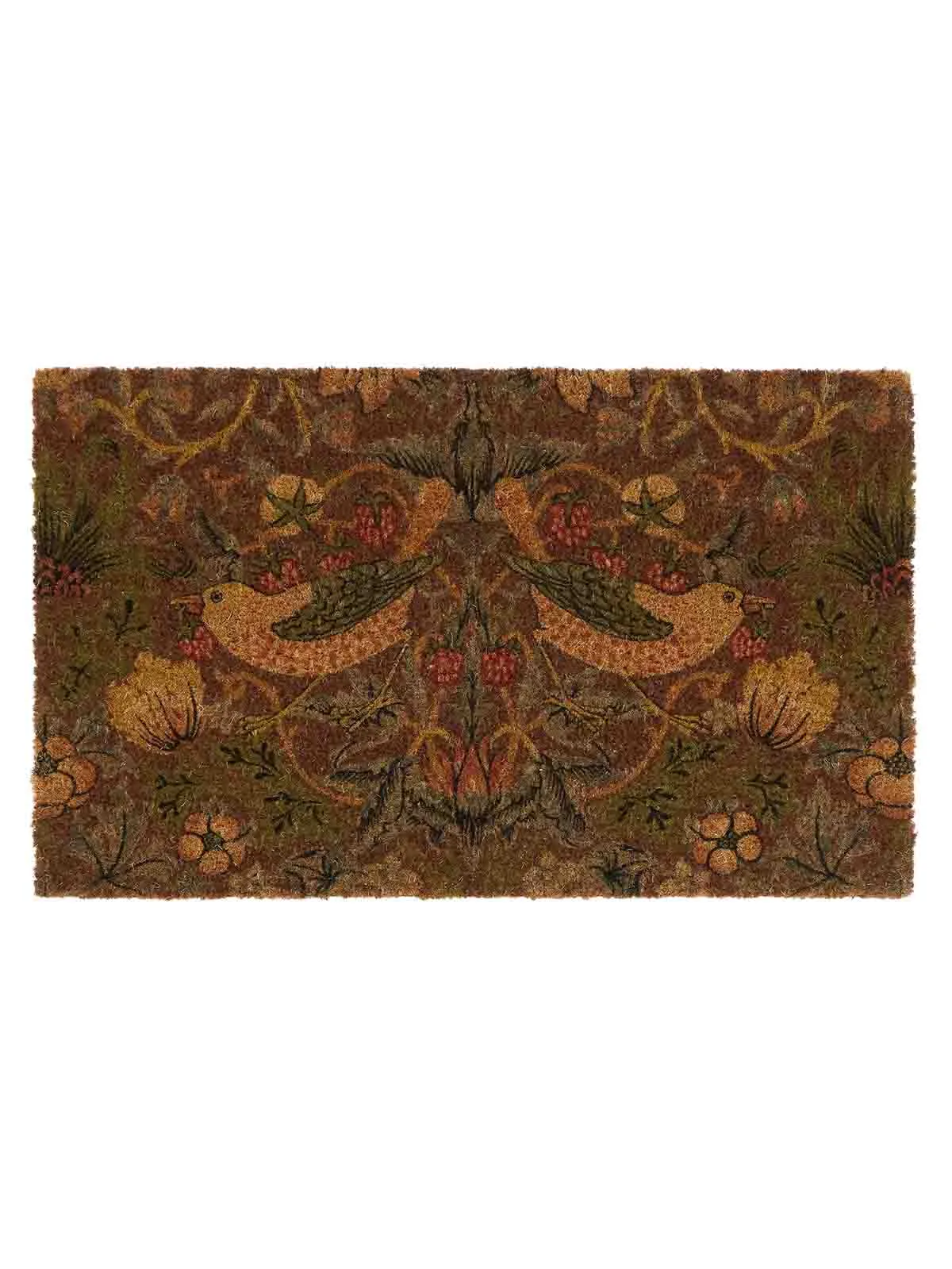 Dørmåtte 45x75 cm - "William Morris" strawberry thief i bordeaux