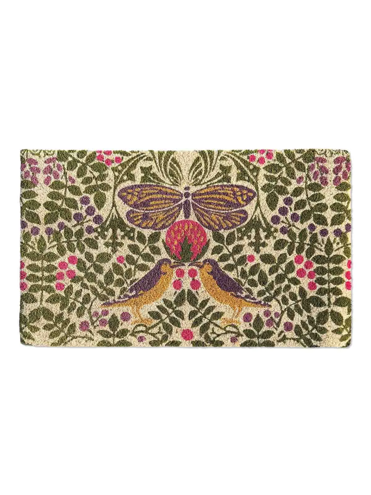 Dørmåtte 45x75 cm - Lys "Strawberry thiefs" William Morris