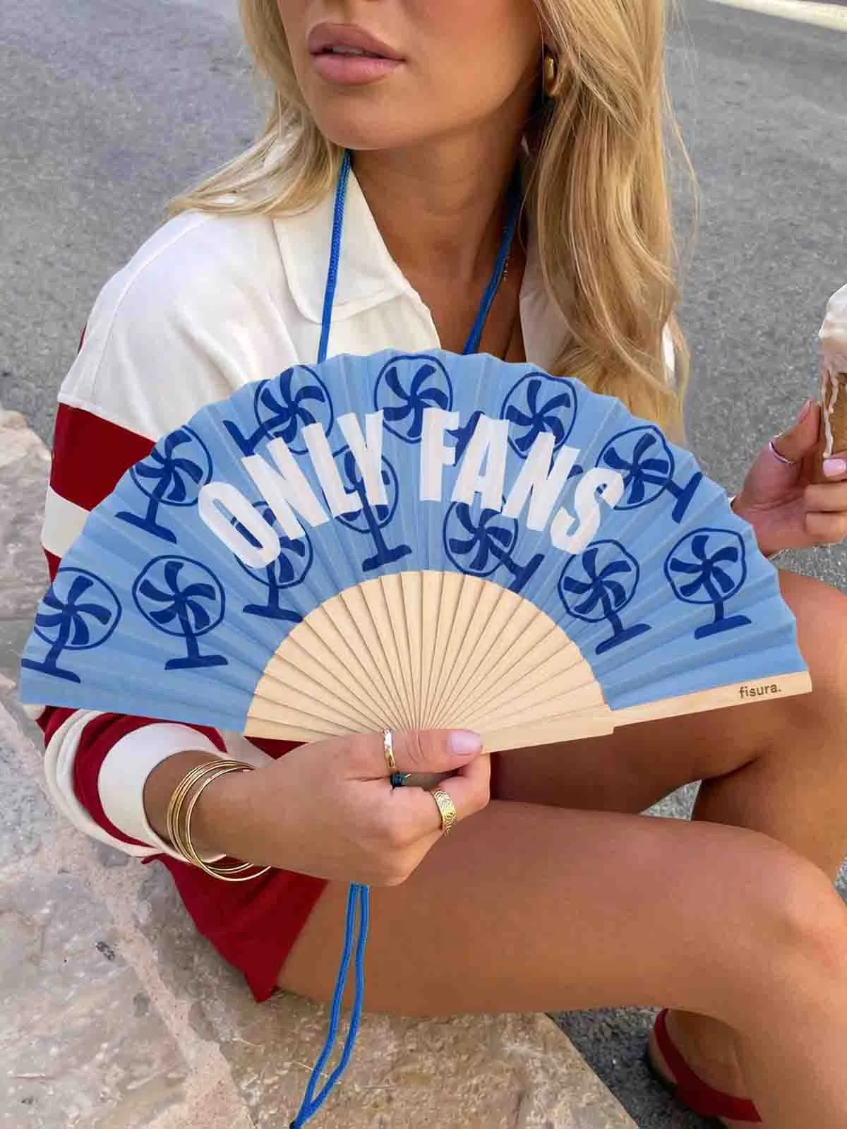 Vifte - "Only fans" blå