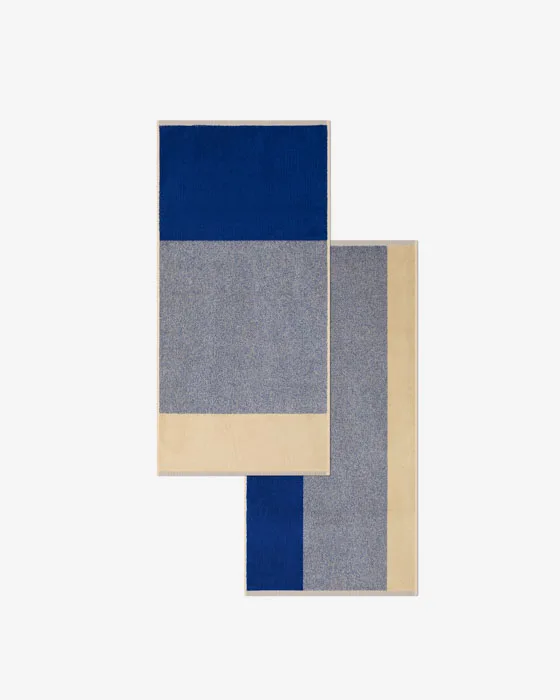 Håndklædesæt (2 stk) "Lex Pott" 50x100 - Blå & Offwhite
