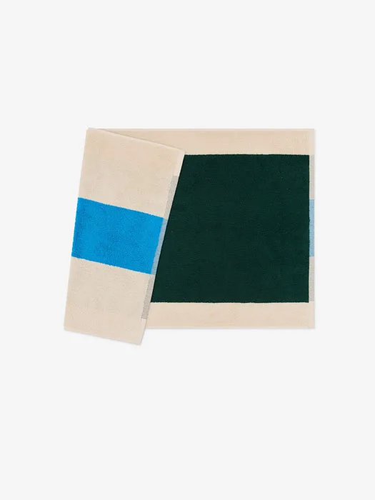 Bademåtte 50 x 80 cm - Grøn & Blå