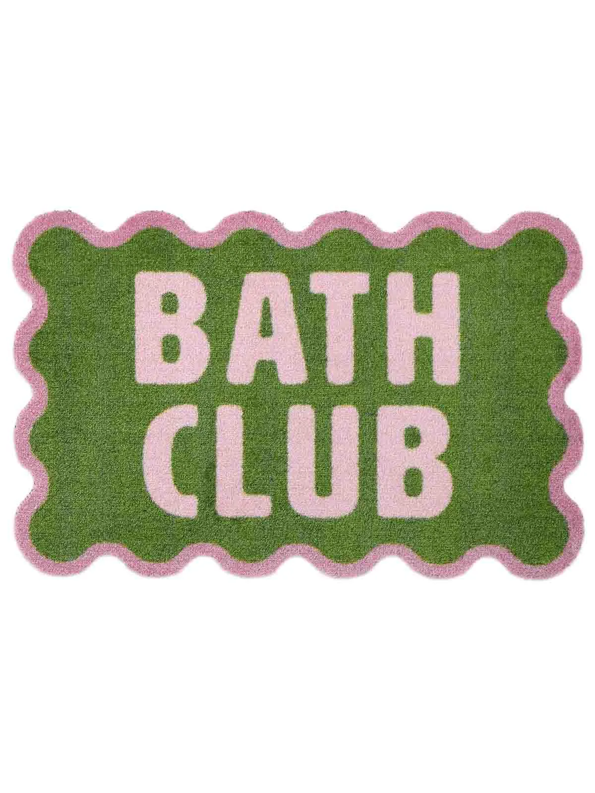 Bademåtte - "Bath Club" grøn/pink