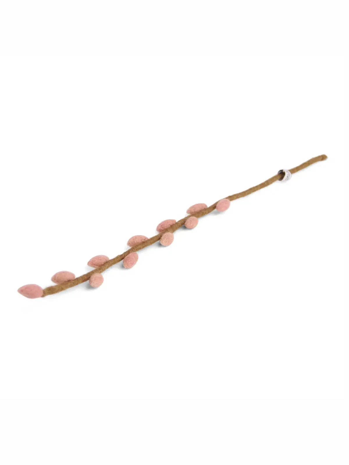 Filt pilegren med gæslinger (30 cm) - Støvet rød