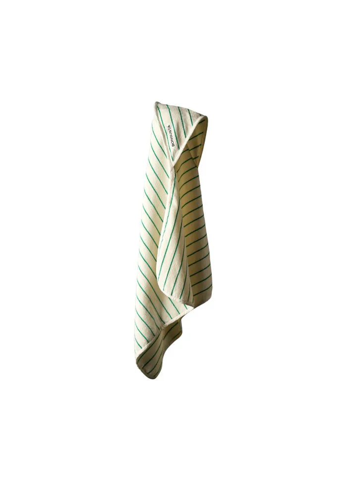 Babyhåndklæde 80 x 80 cm - Flere farver - Pure white/grøn