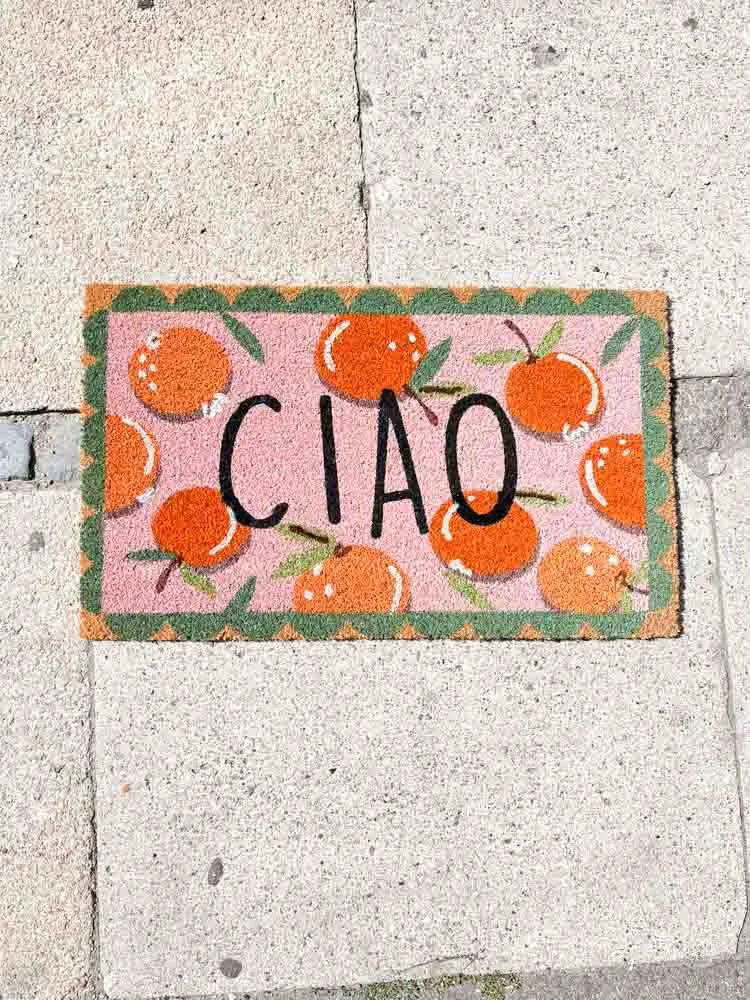 Dørmåtte 43 x 71 cm - "Ciao"