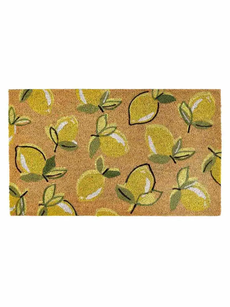Dørmåtte 45 x75 cm - Natur med citroner