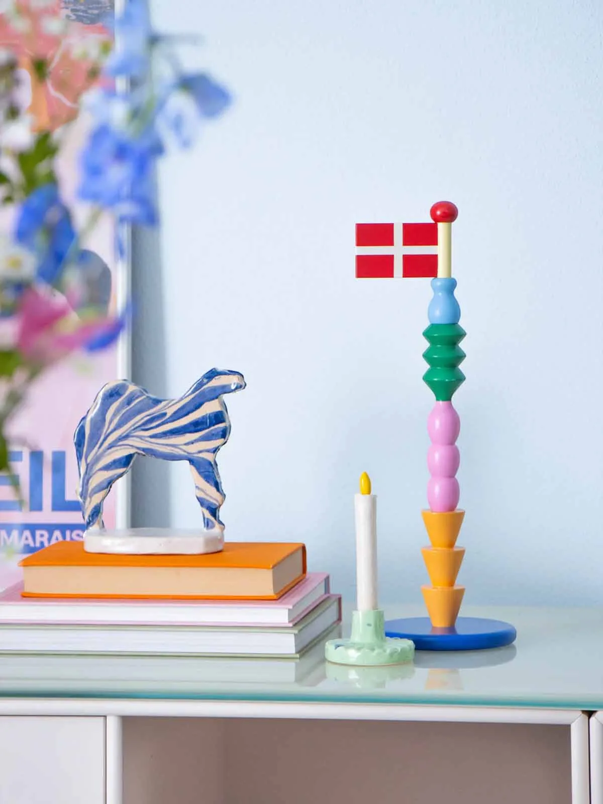 Fødselsdagsflag i træ - Tally (35 cm)