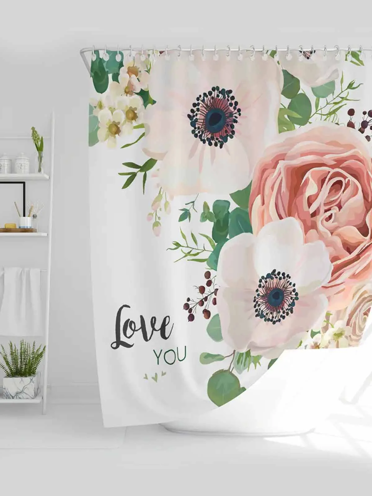 Badeforhæng (180 x 200 cm) - Love you