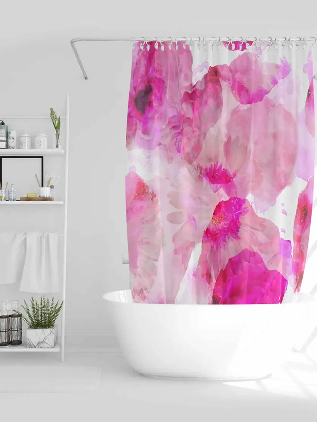 Badeforhæng (180 x 200 cm) - Pink Boho Chic