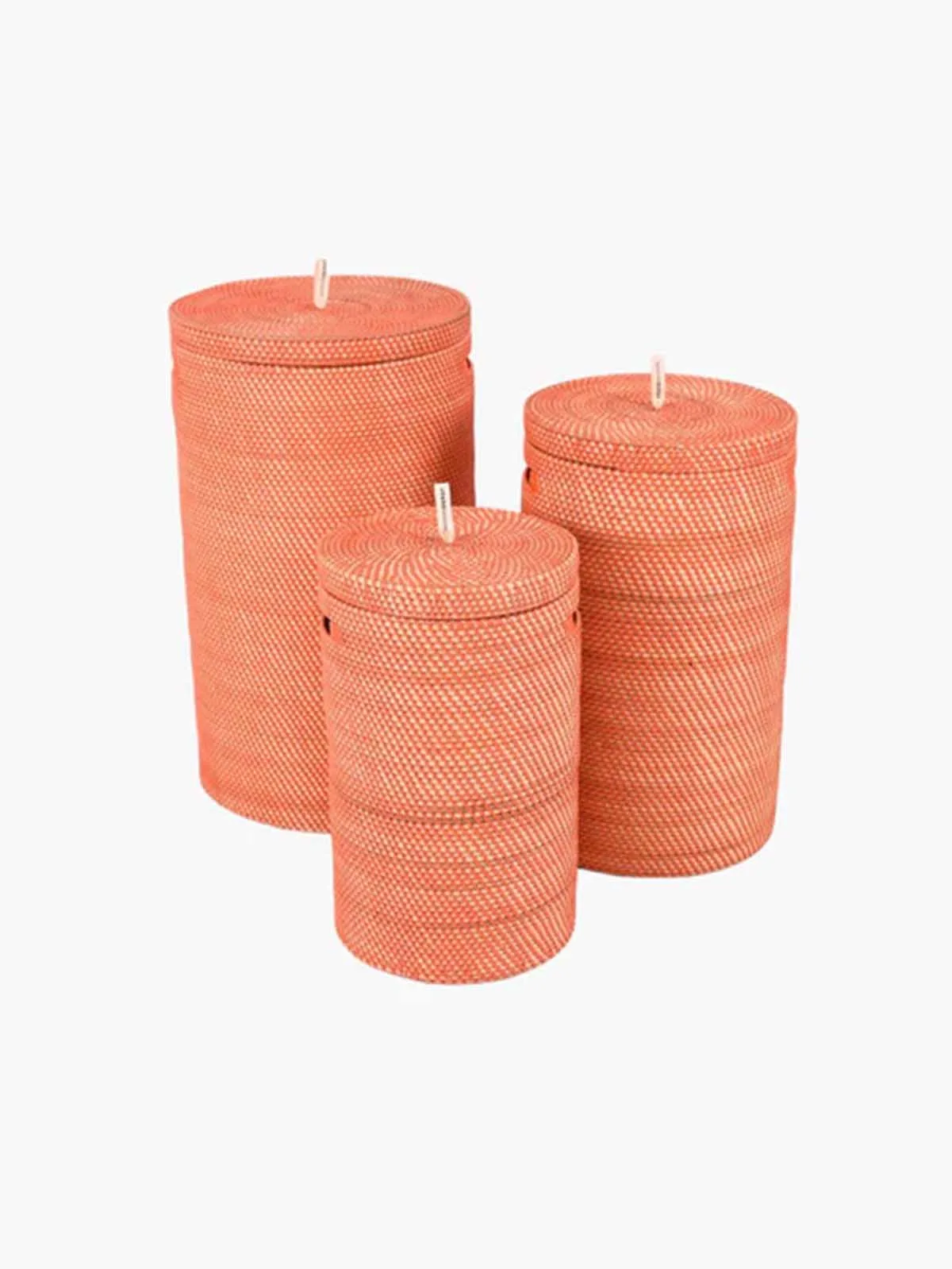 Kurve med låg (3 størrelser) - Terracotta - Mellem