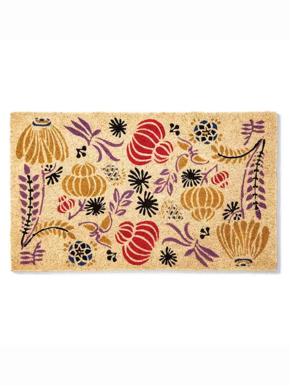 Dørmåtte 75 x 45 cm - Abstrakte blomster