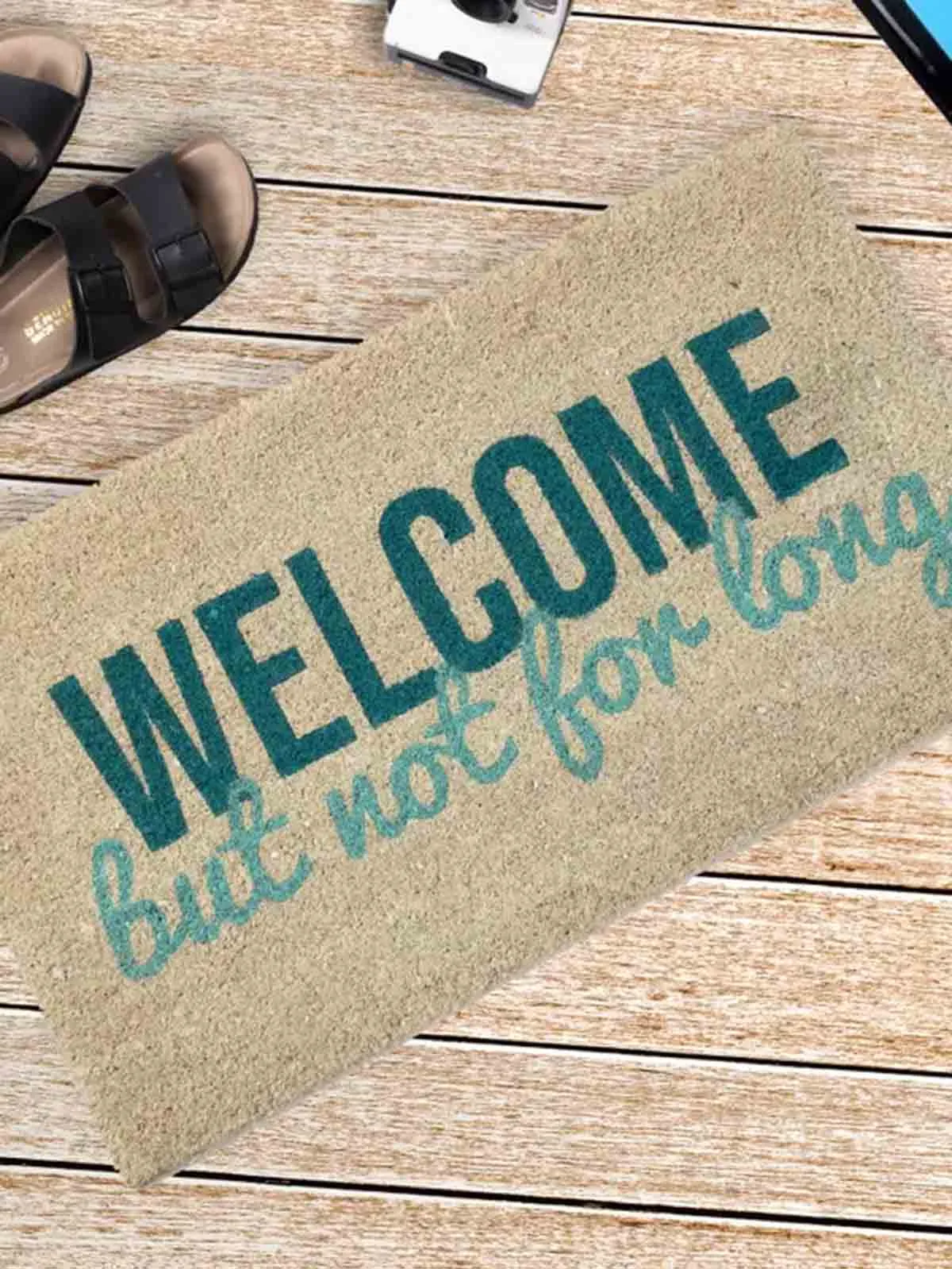 Dørmåtte 70x40 cm - Welcome - but not for long