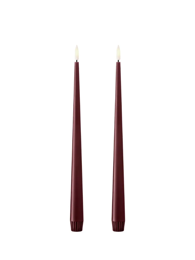 LED Stagelys 2 stk 30 cm - Deep wine