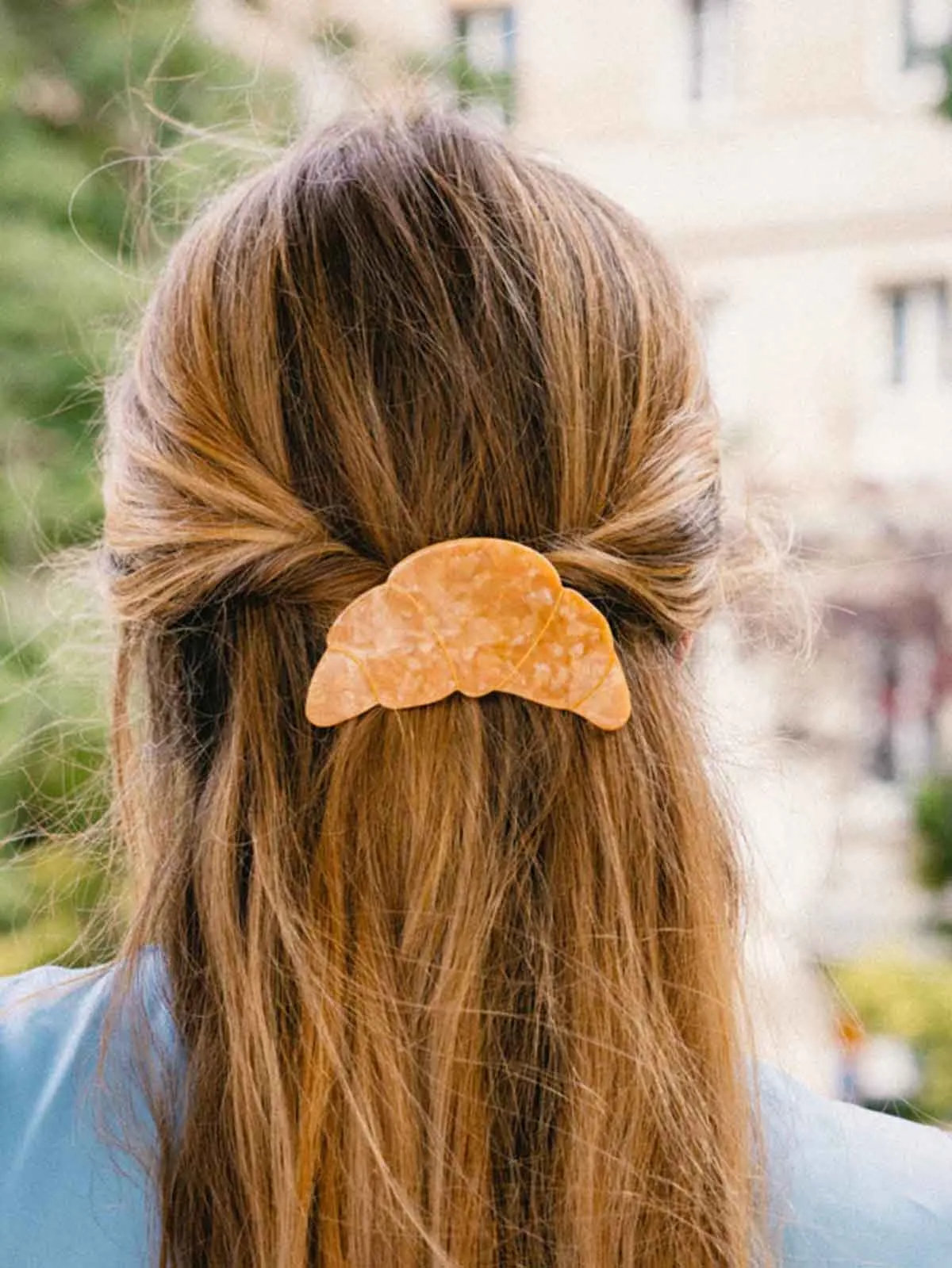 Hårspænde med clips - Croissant