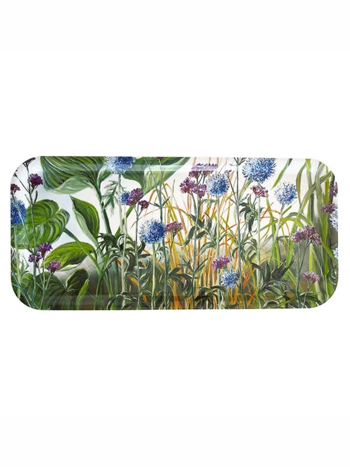 Aflang bakke i birketræ 32x15 cm - Markblomster