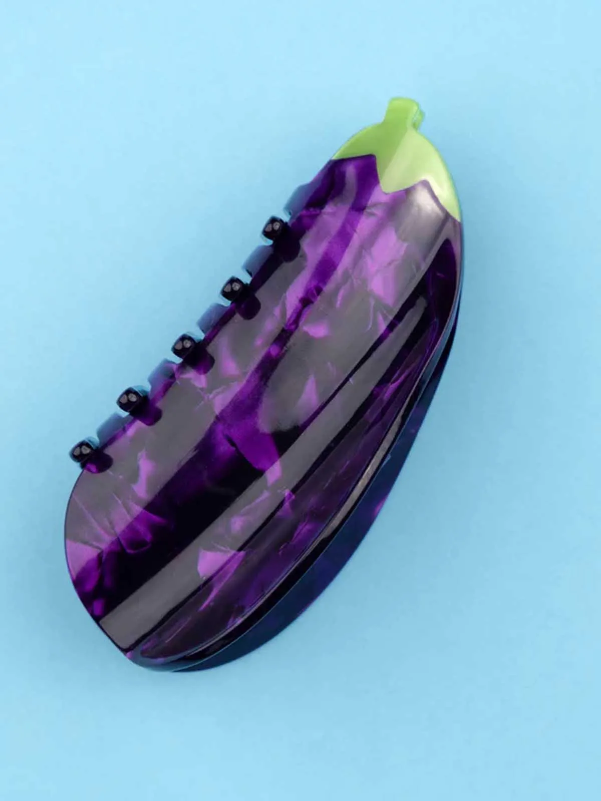 Hårklemme - Aubergine