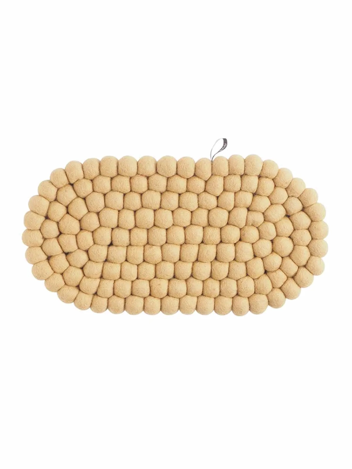 Oval bordskåner i filt 33x18cm - Sand