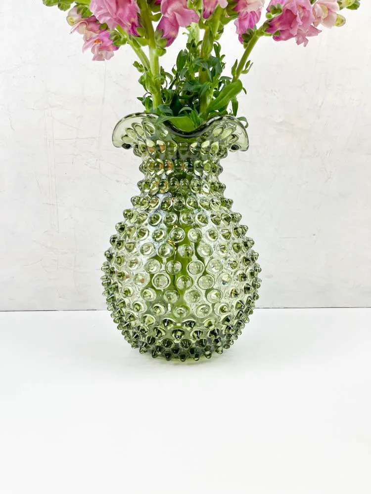 Blonde vase i pindsvineglas - Olive