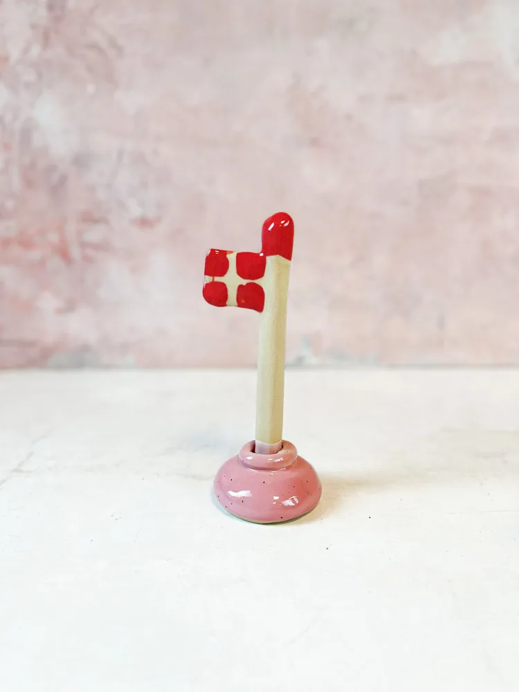 Keramik flag lille - Pink