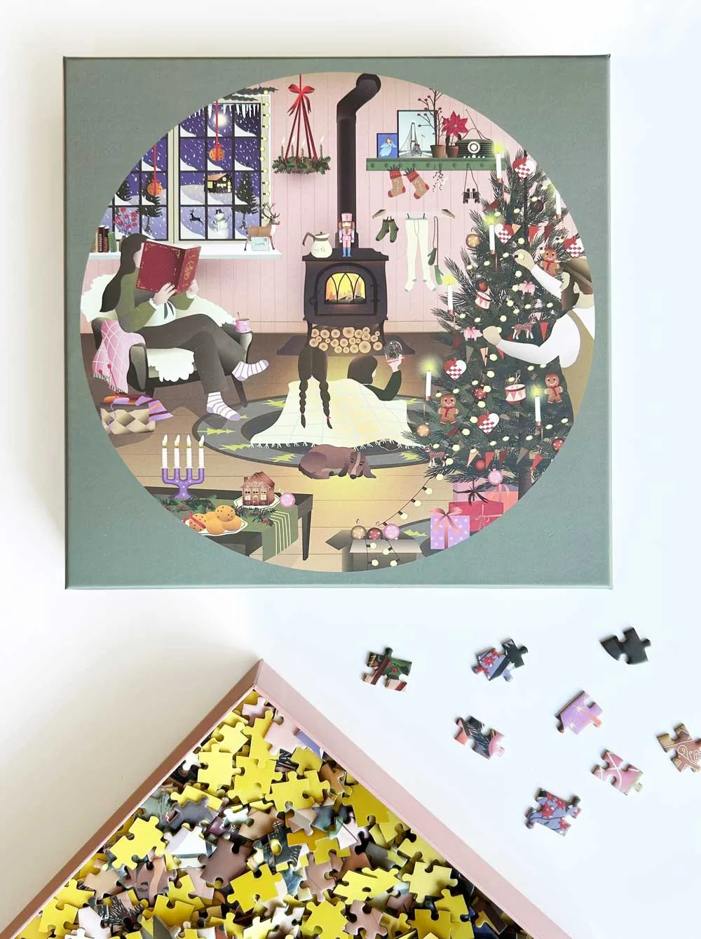 Puslespil 1000 brikker (rundt) - Wonderful Christmastime