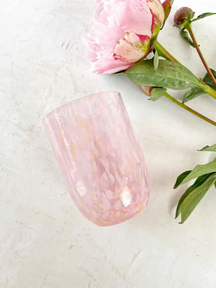 Anna von Lipa glas - "Confetti" abricot