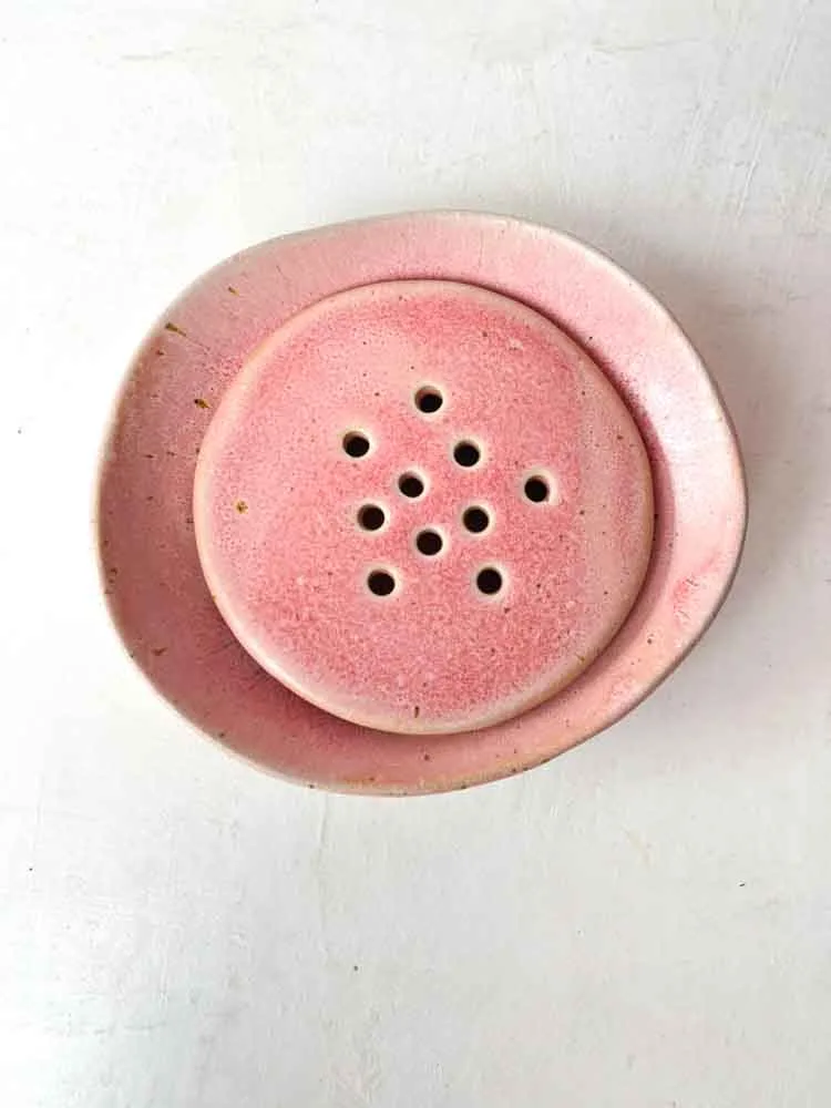 Sæbeskål - rødpink