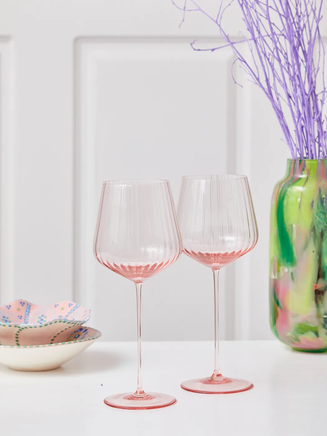 "Remix" bambus rødvinsglas 610 ml - Lyserød
