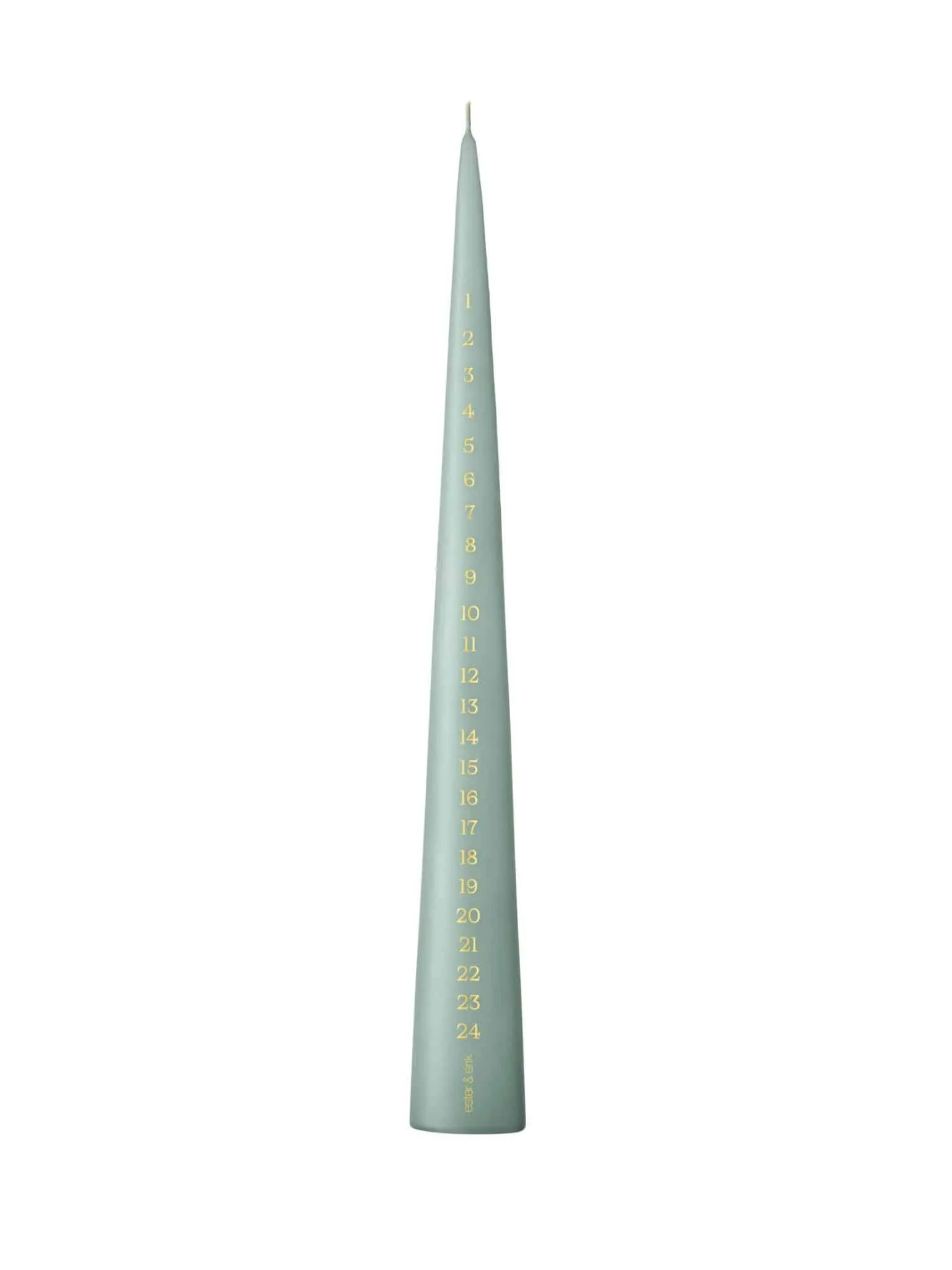 Kalenderlys kegleform - jade stone (støvet mintgrøn)