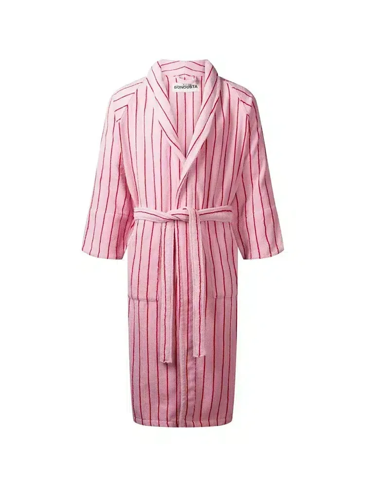 Badekåbe - pink/rosa stribet - L/XL