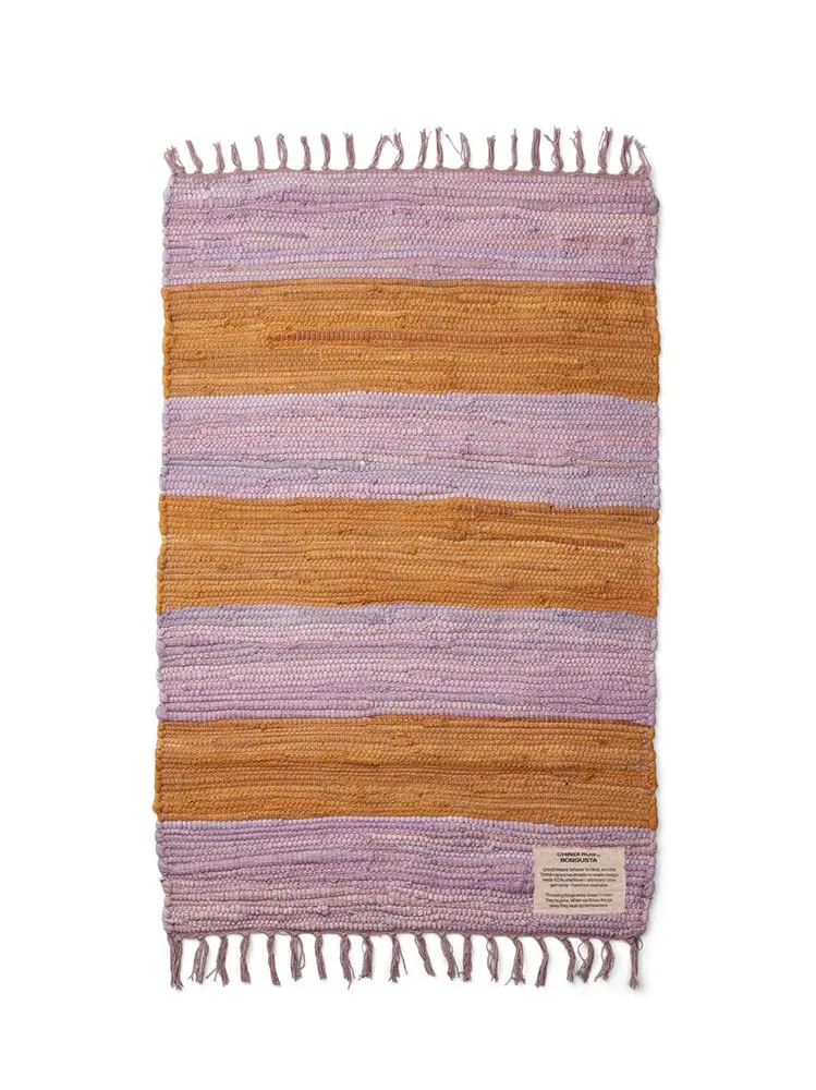 Gulvtæppe - Chindi 60x90cm i syren/gylden fra Bongusta