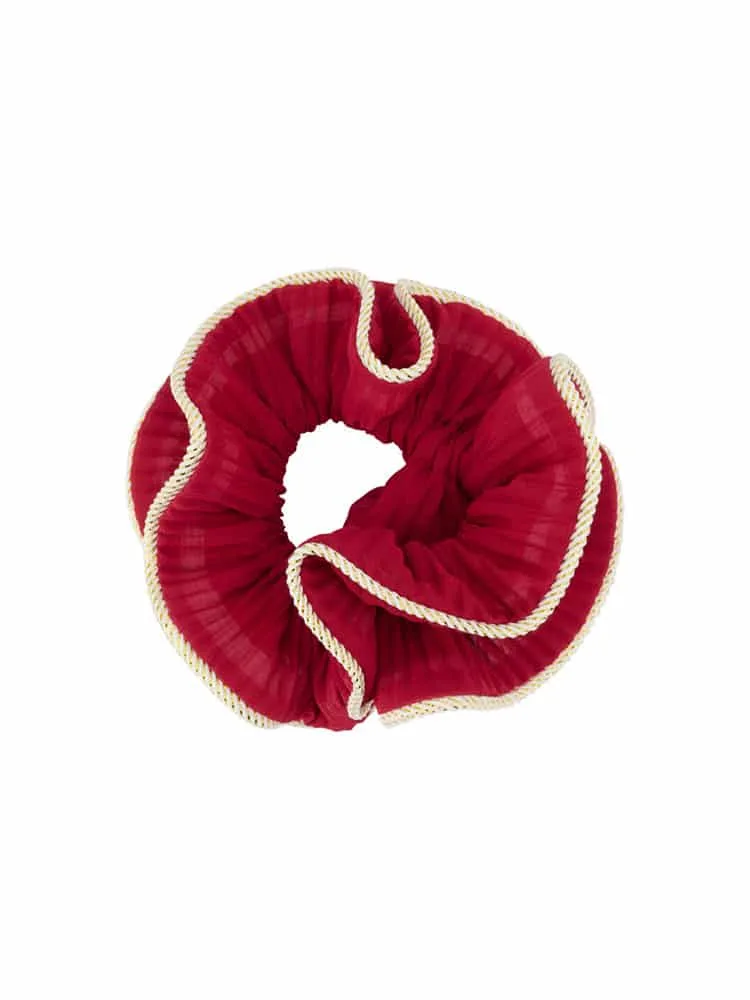 Scrunchie 'Lilje' mørkerød – Bows by Stær