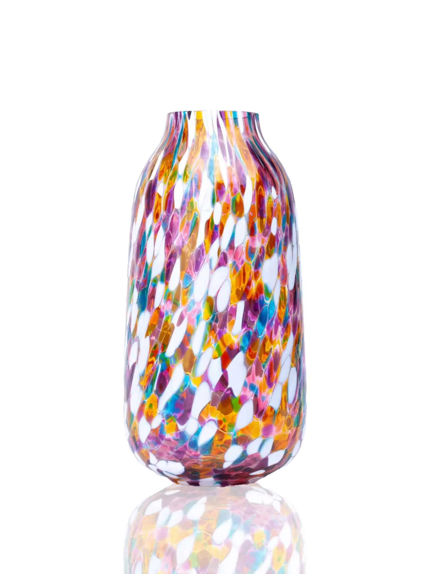 Mundblæst confetti vase - Multicolor