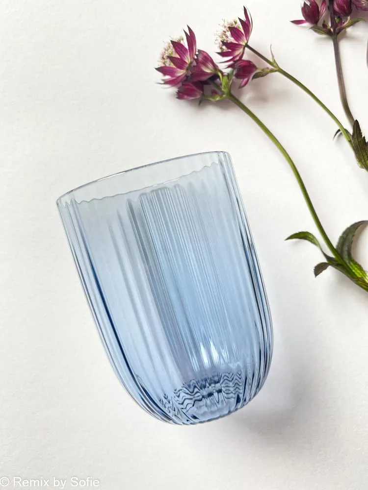 Bambus glas - lys blue smoke