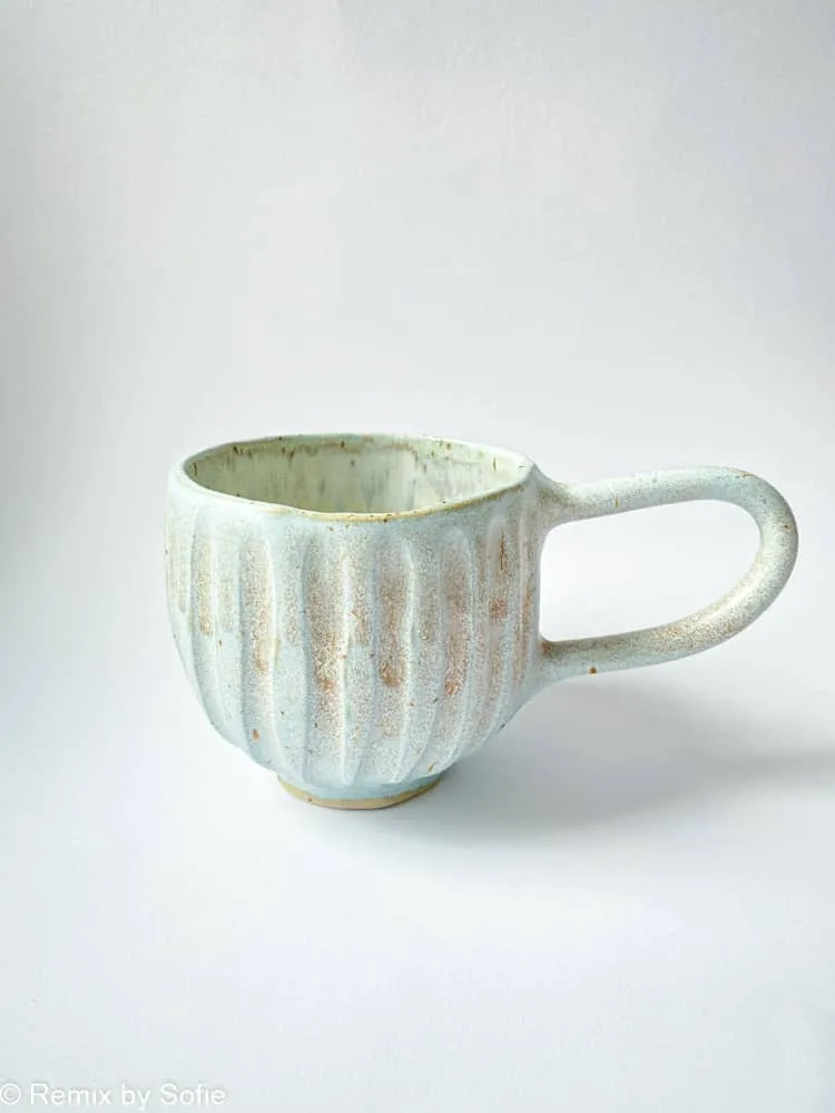"Hygge" kop brede riller - mint