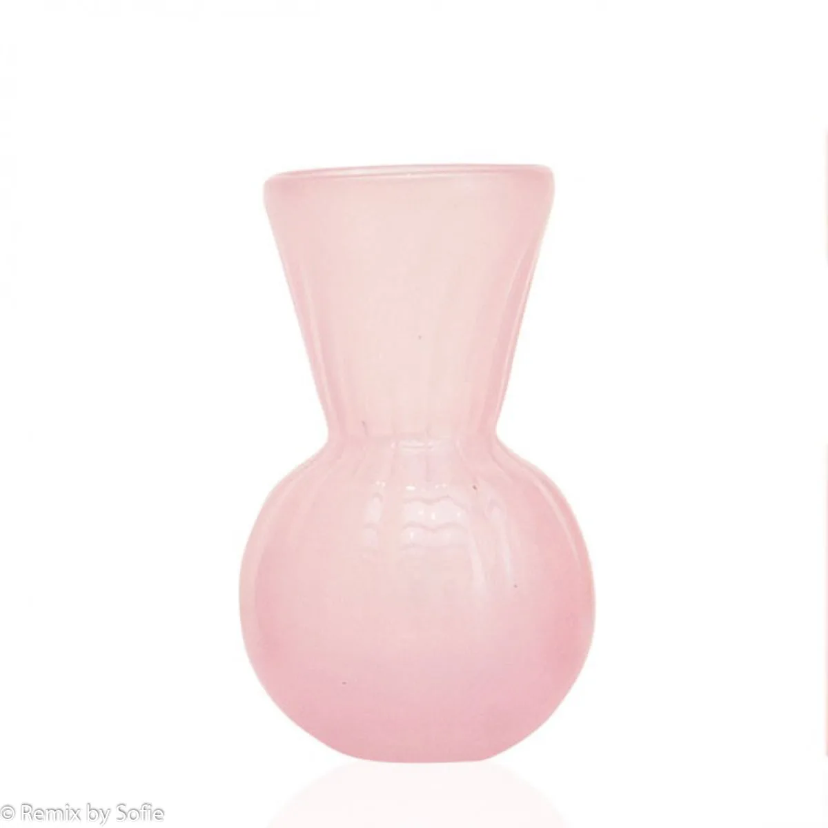 Mundblæst nøglehuls vase - Stor - Pink opal