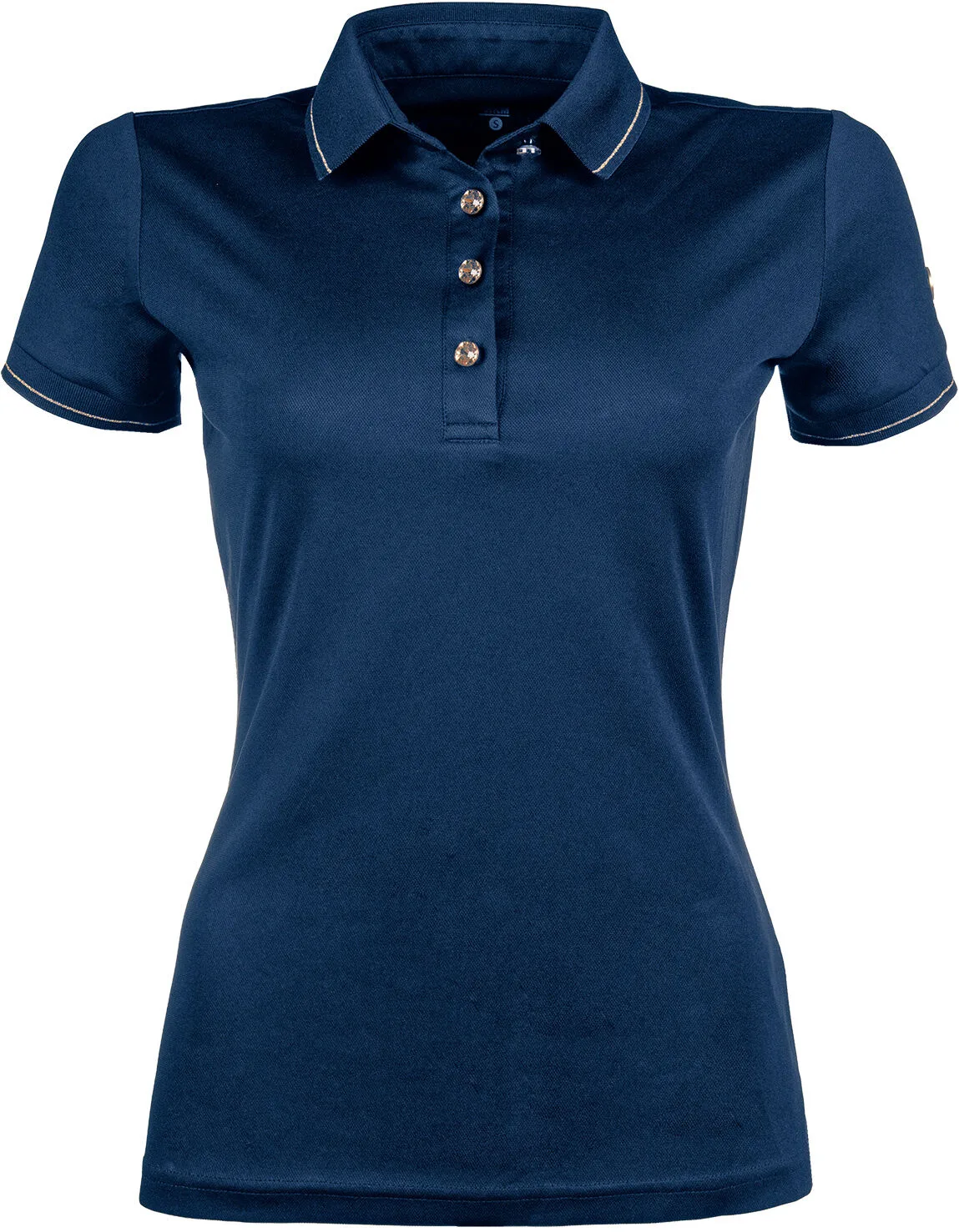Poloshirt Rosegold Glamour - mørkeblå/rosegold - XL