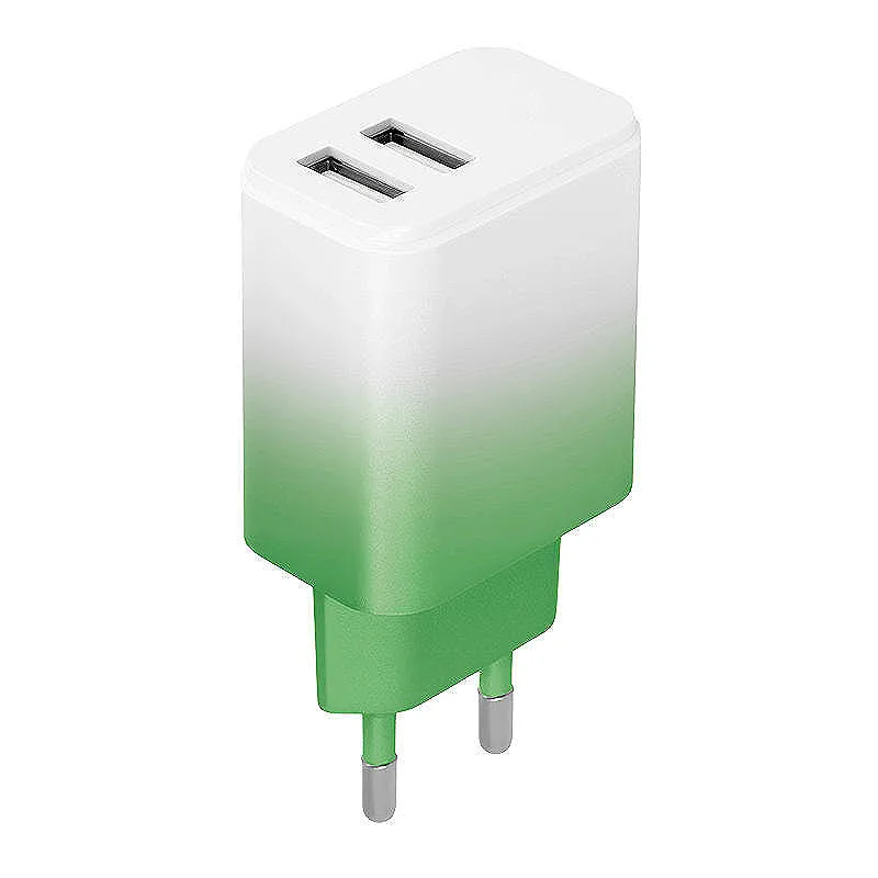 Setty charger 2x USB 18W LSIG-AA-20 mint-white gradient
