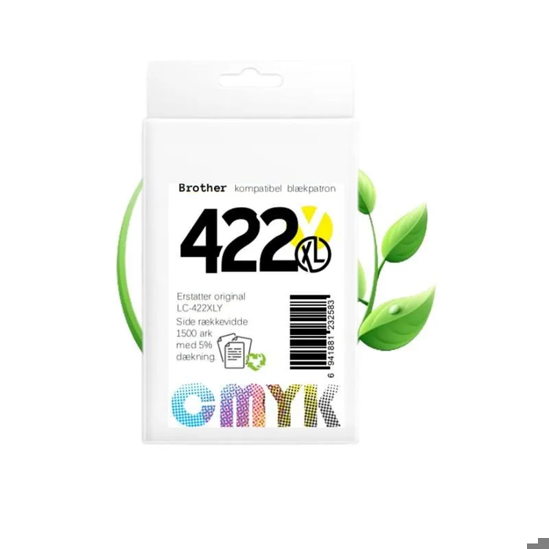 Brother LC422XL Y blæk CMYK