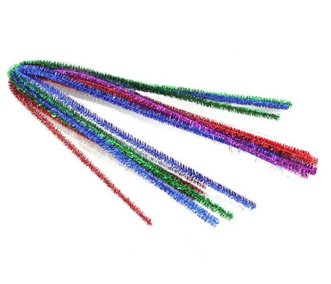 Piberenser 50 x 08 cm Flerfarvet Glitter 10stk