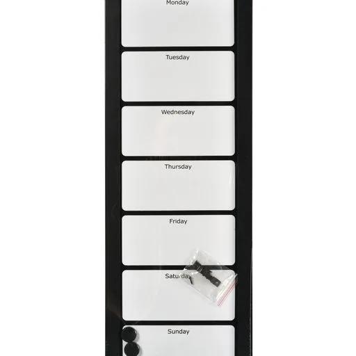 Ugeplantavle (engelsk tekst) 20x60 Whiteboard