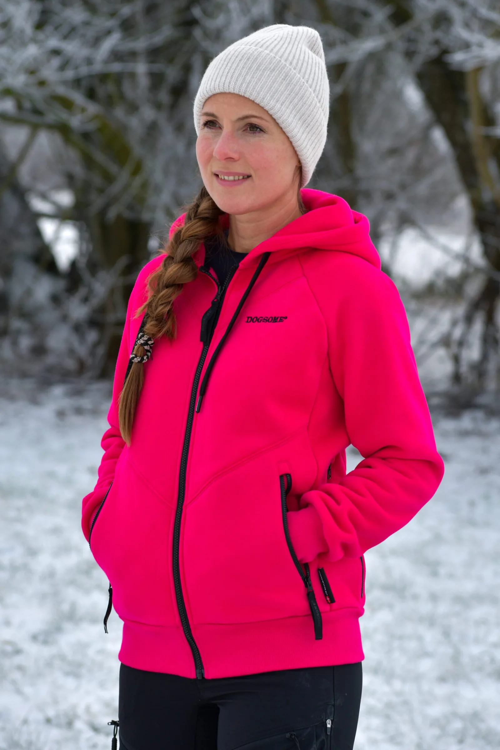 Dame Biathlon Sports Hoodie Fresh Pink – XS