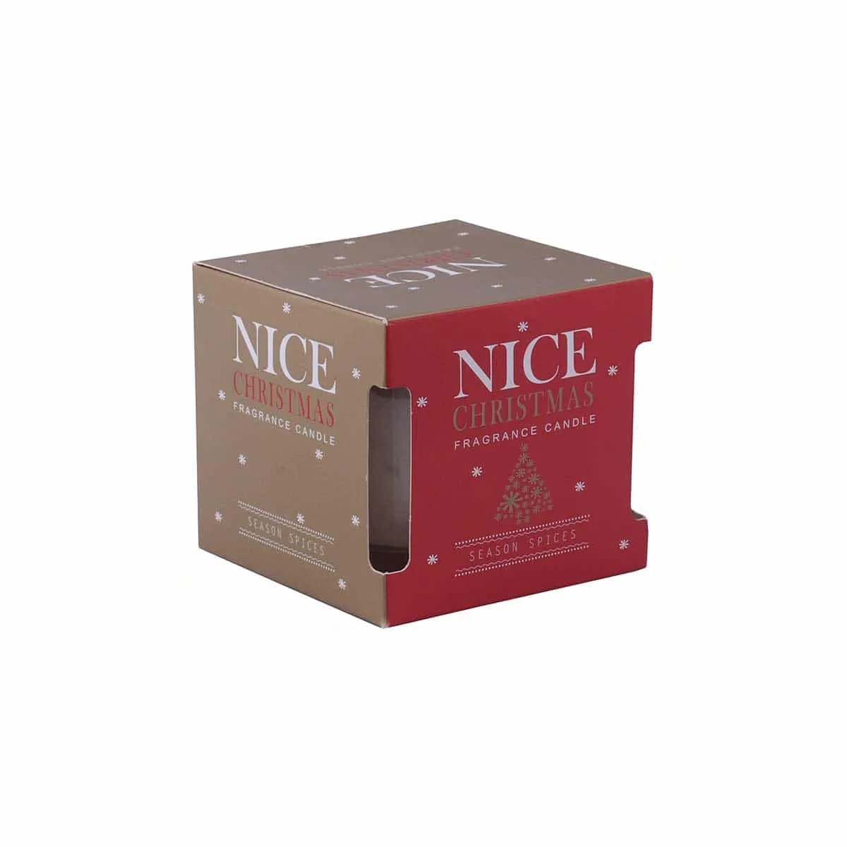Stor glas "NICE" duft lys - Guld