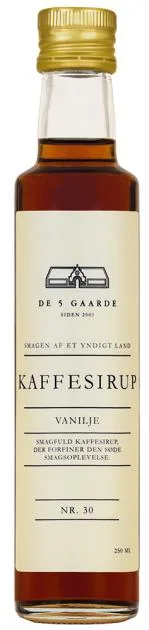 De 5 Gaarde Sirup Vanille 250ml